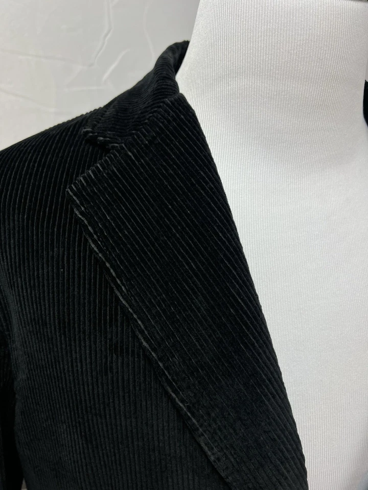 Abrigo deportivo Eddie Bauer para hombre grande negro pana chaqueta blazer vintage Foto 3 de 4