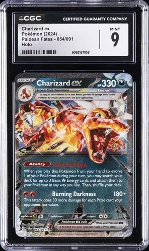 2024 POKEMON PAF EN-PALDEAN FATES #054 CHARIZARD EX CGC 9