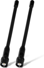 BNC Handheld Scanner Antenna 2-Pack Dual Band 144/430Mhz VHF UHF Flexible Ham Am