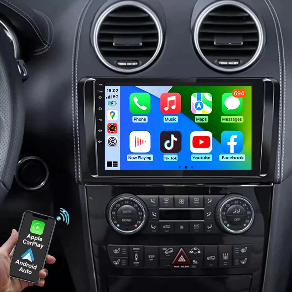 Radio de coche Carplay GPS NAVEGACIÓN para Mercedes-Benz ML350 ML500 GL320 GL450 2005-2011 Foto 2 de 4