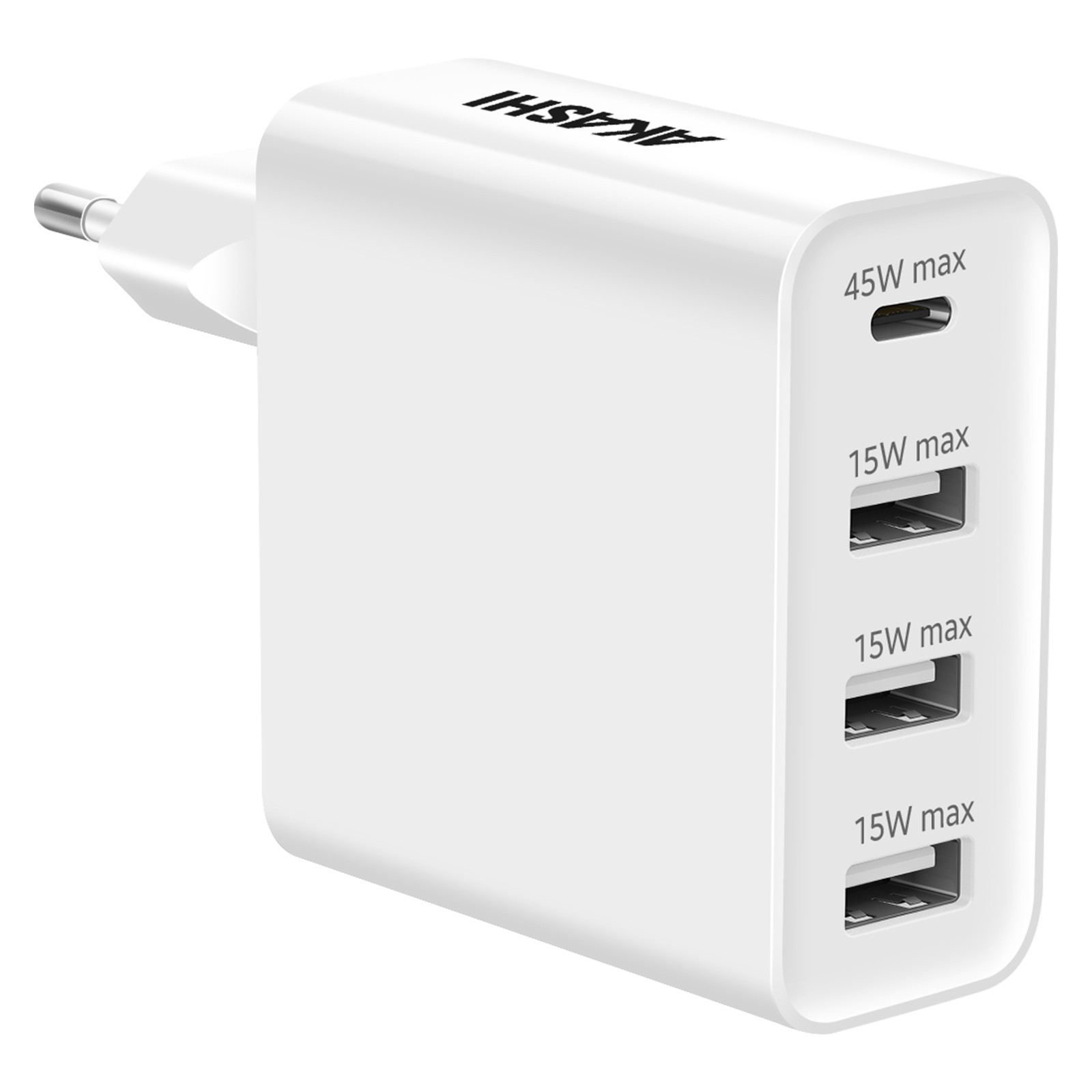 Bloc multiprise USB Akashi 45W compact pour le bureau et les voyages