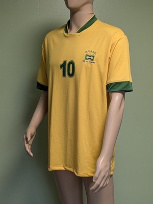 2014 World Cup Mistura Brazil Rio De Janeiro #10 Neymar Jr Mens Jersey XL
