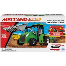 MECCANO Junior, Front Loader Tractor with Moving Parts and Real Tools, Toy Mo...