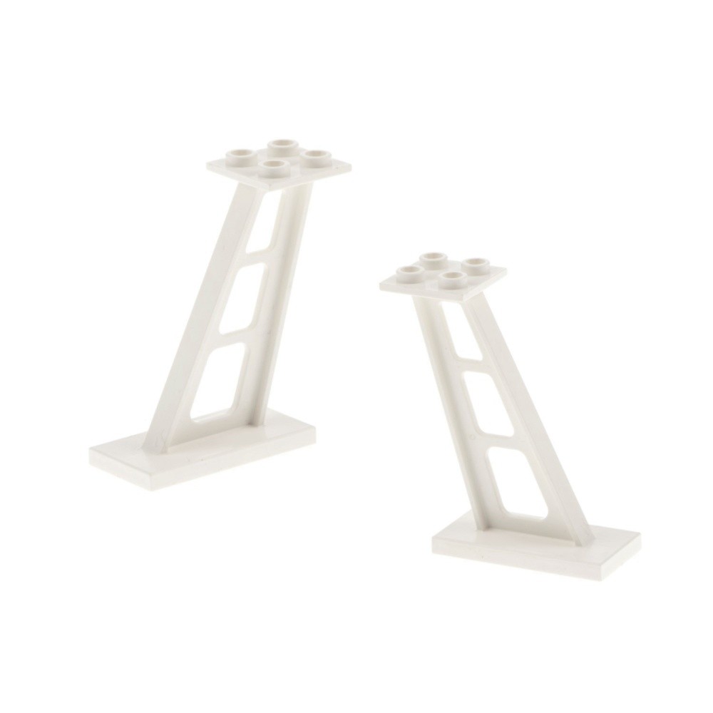 2x Lego Support 2x4x5 White 5mm Slope Pillar Tail Space 4142125 4476b
