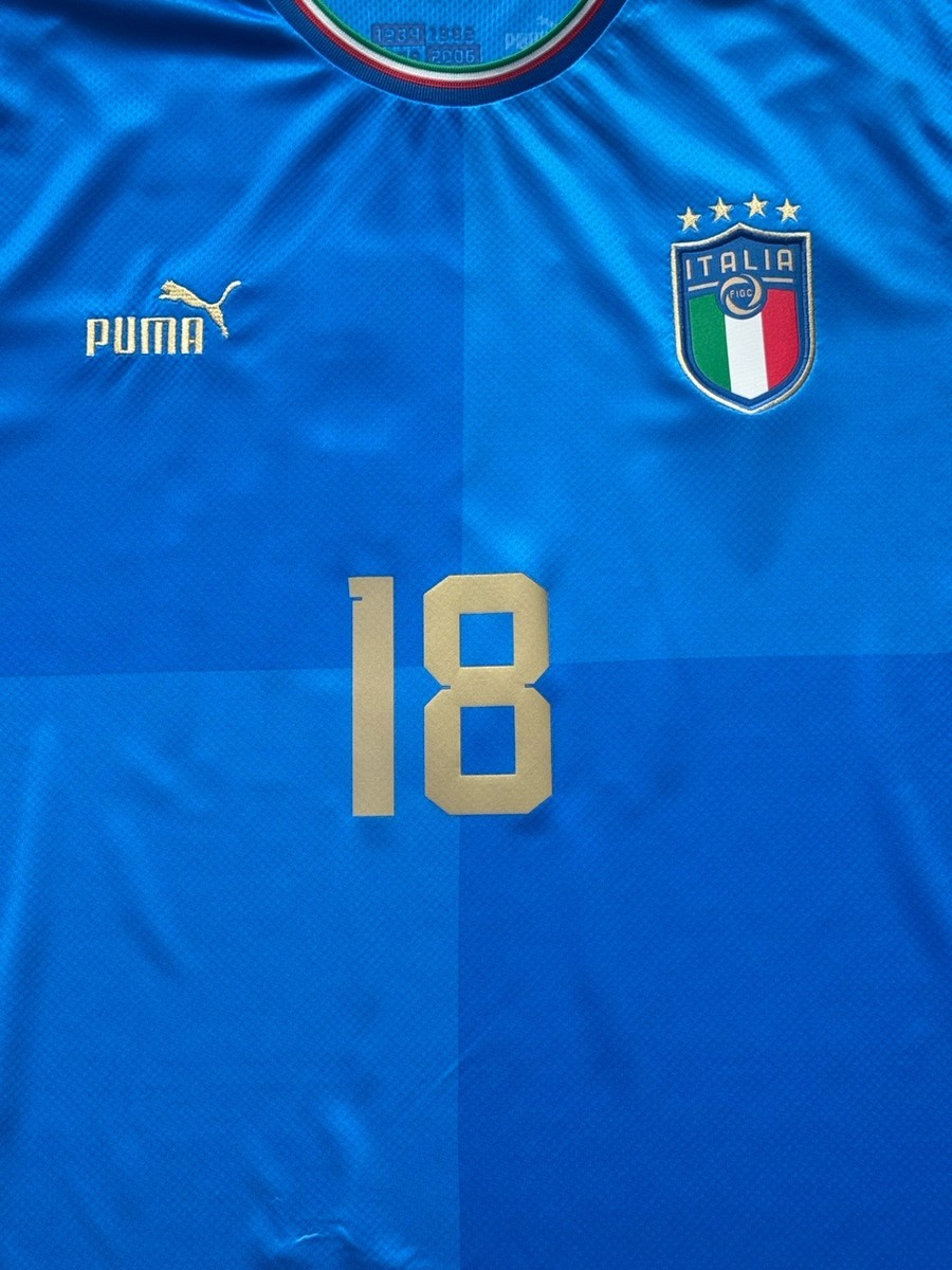 2022 Italy Home Jersey #18 Barella XL Puma Soccer Football