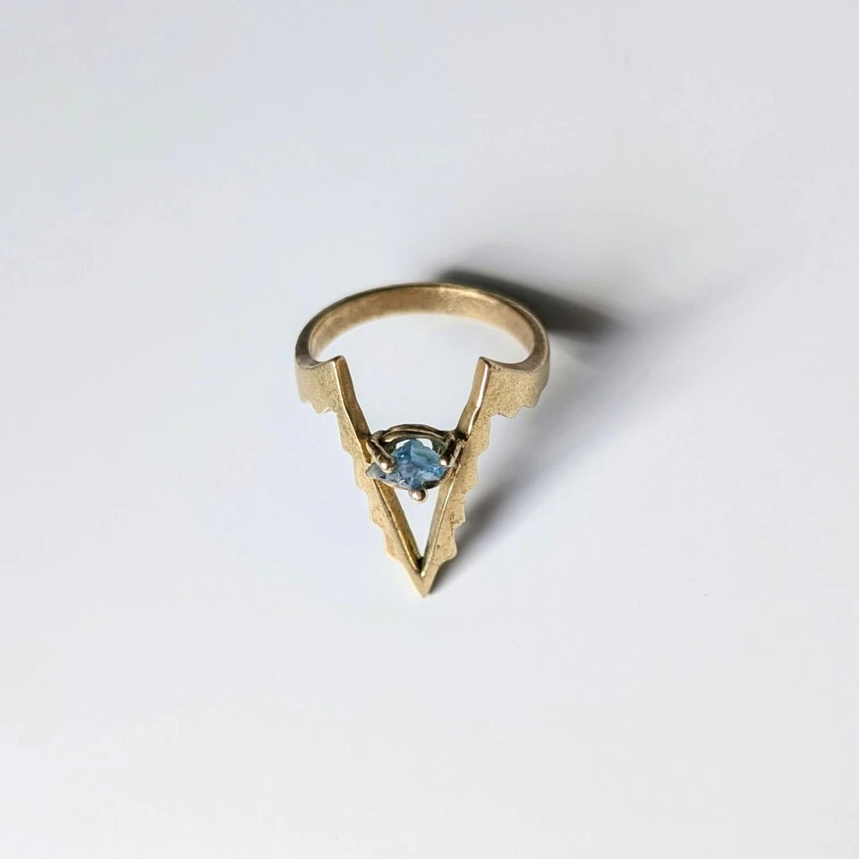 Anillo Vanessa Mooney para amor y limones supernova sobrenatural latón cuarzo aguamarina Foto 2 de 4