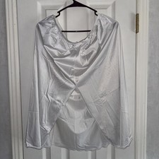 Satin Half Slip White Size 2XL