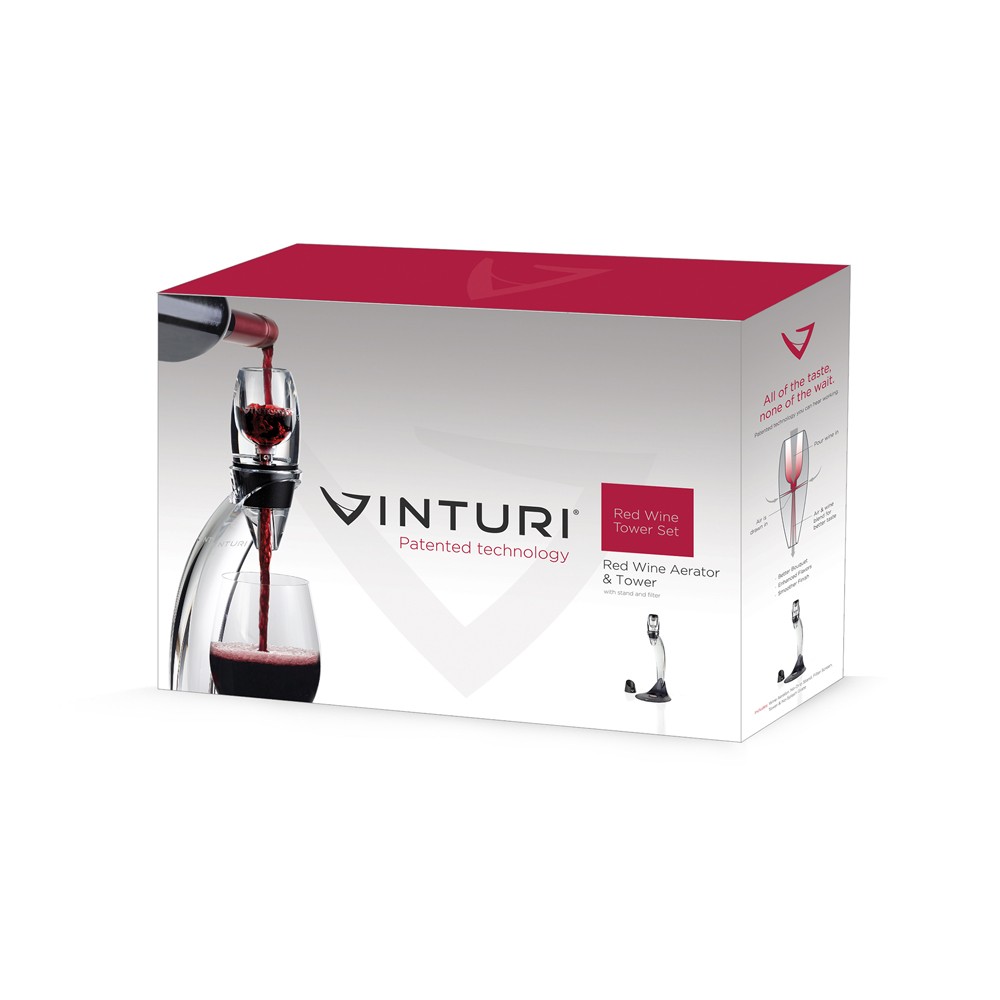 Aérateur à vin Vinturi Deluxe pour libérer les arômes des vins rouges jeunes 19x17cm - 2