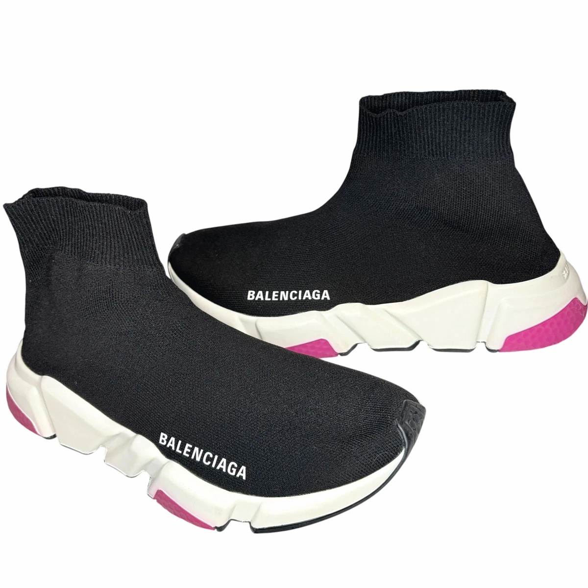 Balenciaga Speed Trainers Black Pink W for sale | eBay