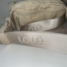 Lole Beige Nylon Hiking Waist Pack with Adjustable Strap, Zip Closure, 3 Pockets