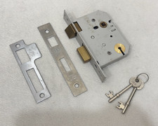 Union 3 Lever Mortice Sash Lock 3" (78mm) Sashlock Satin Chrome - 2237-SC-3.00 2