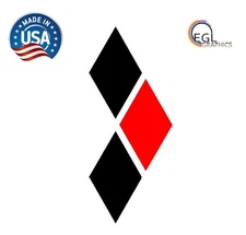 Harley Quinn Logo Vinyl Car Window Laptop Decal Sticker Red and Black 6”