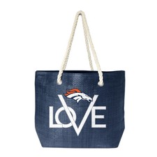 Littlearth Nfl Denver Broncos Love Rope Tote Team Color 19 X 6 X 14