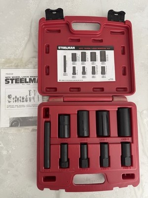 Steelman 75032 9-Piece  And Wheel Lock Removal Socket Tool Kit Fast Free Shipp .