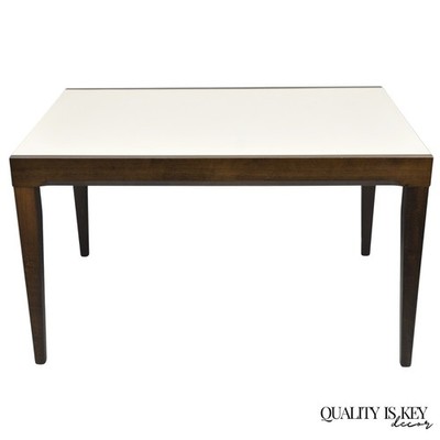 Calligaris S.p.A Italian Modern Extendable Glass Top Dining Table w/ Hidden Leaf