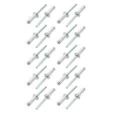 20 Pcs 6mm x 20mm Aluminum/Steel Open End Blind Rivets