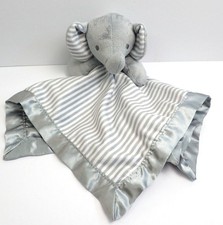 CIRCO Elephant Lovey Security Blanket Gray Stripe Satin Trim 14" Target