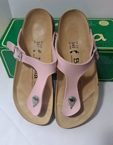 Sandalias de Tanga Betula Birkenstock Fussbett Gizeh para Mujer Talla 6 Rosa Usadas en Excelente Condición - Imagen 2 de 7
