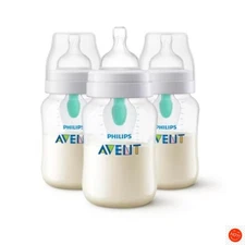 Philips Avent 3pk Anti-Colic Bottle with AirFree Vent - Clear - 9oz