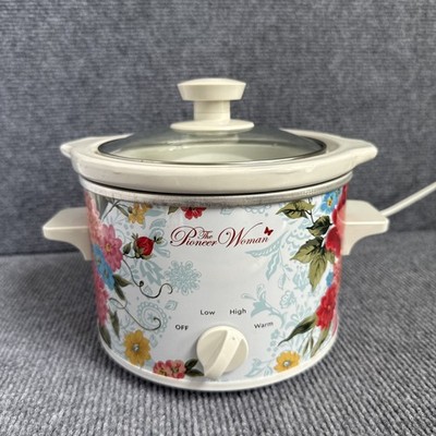 The Pioneer Woman Sweet Rose 1.5 Qt Slow Cooker Crock Pot Cottagecore Floral