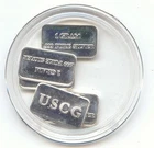 (5) USCG 1 Gram 0.999 Pure Silver Bars