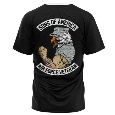 Custom Sons of America Air Force Veteran AOP Shirt 3D T-Shirt Full Size S-5XL