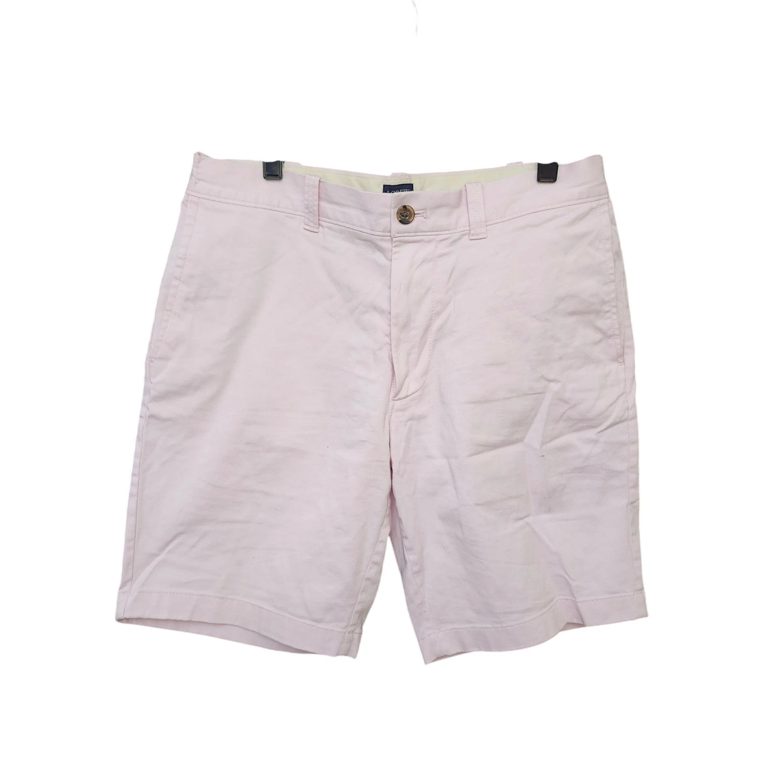 J.Crew Mens Stretch Chino Shorts Light Pink Sz 31 Classic Preppy 9"inseam Golf