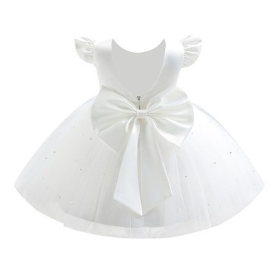 Baby Girls Princess Tutu Dress: Bowknot Ruffle Tulle Dress Flutter Sleeve Bir...