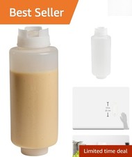 Compact 32oz FIFO Plastic Squeeze Bottle for Food Trucks Catering - 1 Count