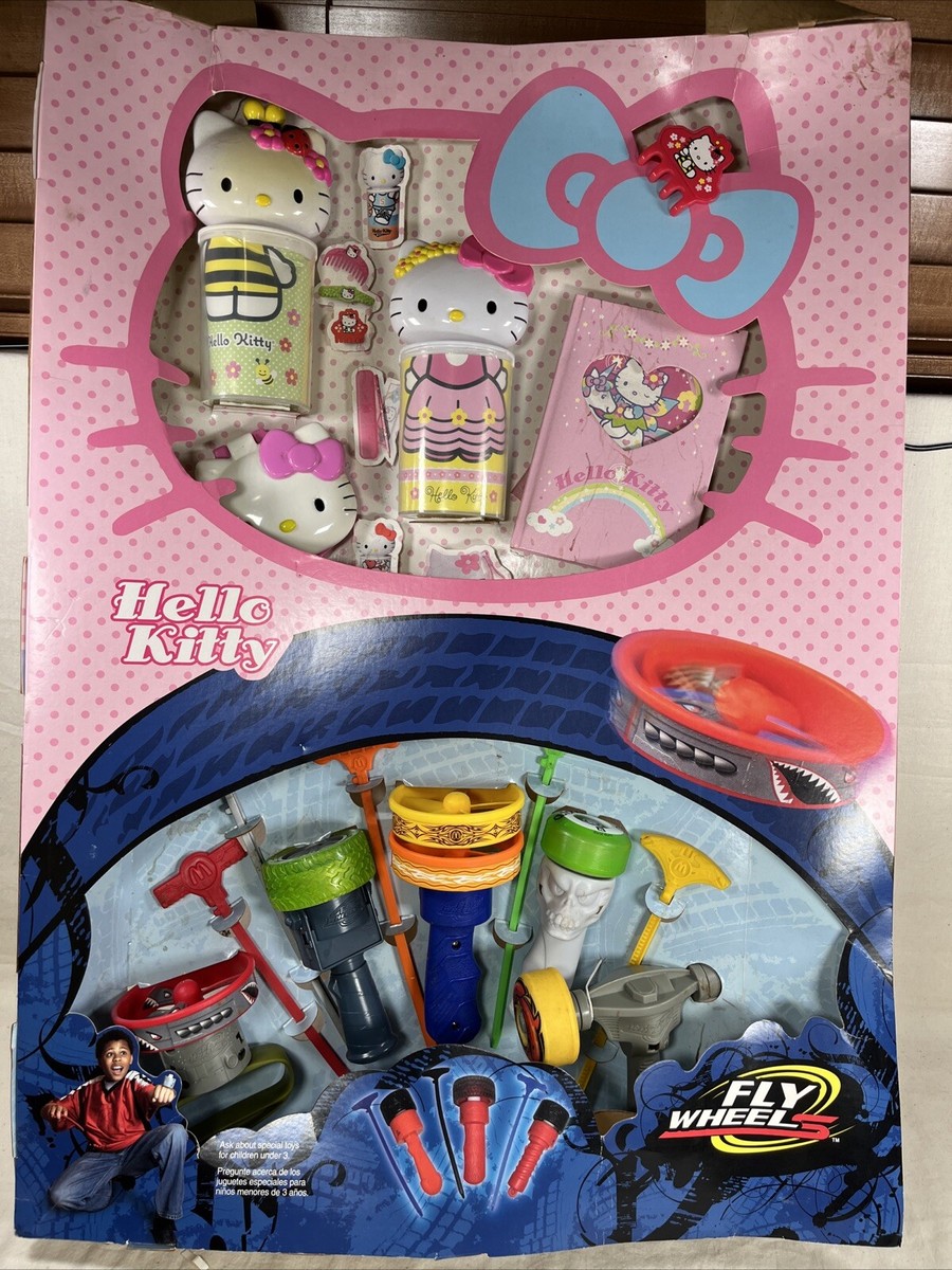 McDonald's 2007 Happy Meal Toy Display Hello Kitty and Fly Wheels