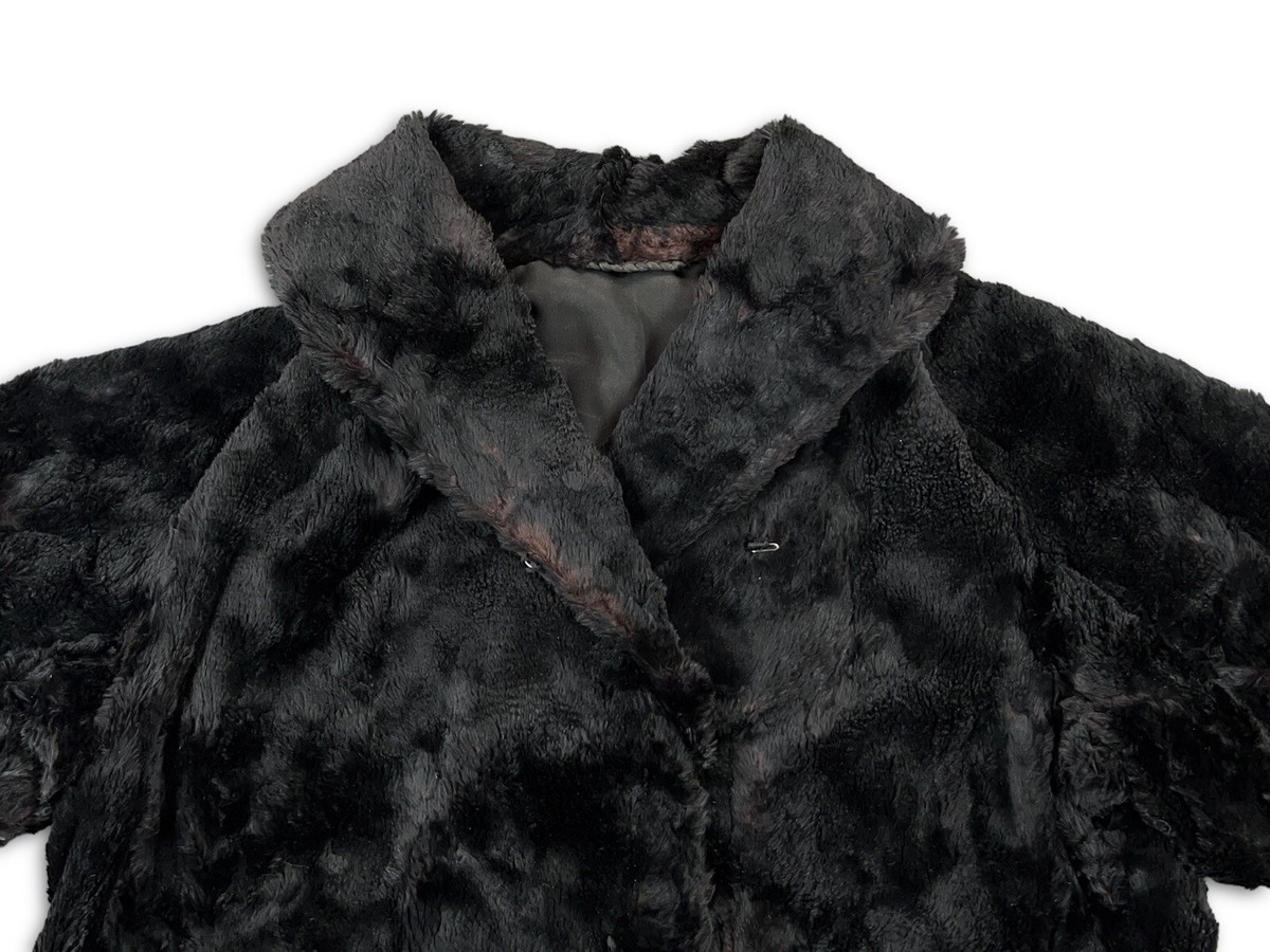 VINTAGE SHEARED BEAVER FUR COAT SUPER VELVETY SOFT FILM NOIR