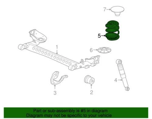 Genuine GM 2005-2010 Chevrolet Pontiac Cobalt G5 Base Rear Coil Spring 22705489 - Image 4 of 4