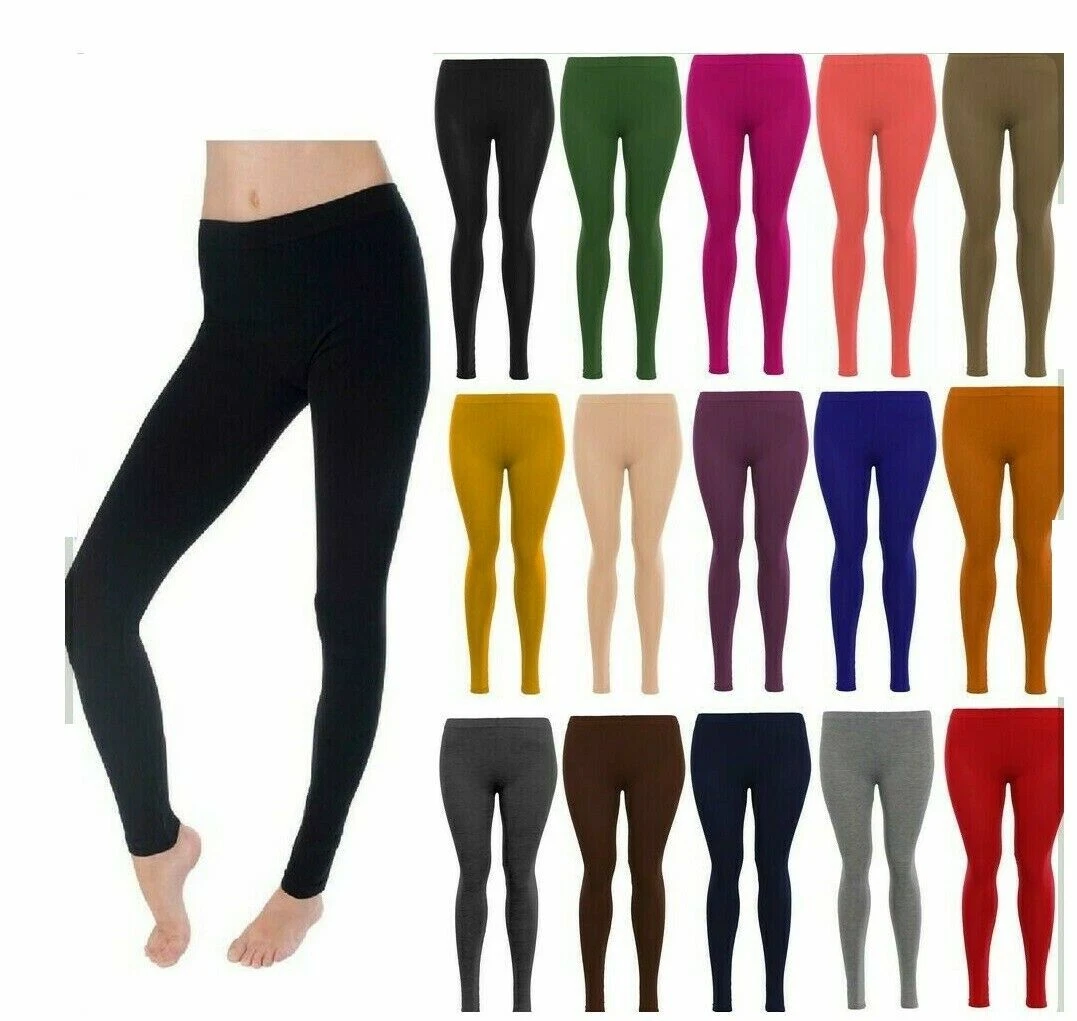 Hot Ladies Women Polyester Stretchy Full Length Leggings Fancy Dress Party