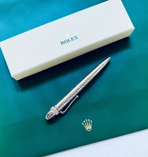 Rolex Vintage-Style Palladium-Finish Ballpoint Pen, New in Box, Luxury Ad Gift