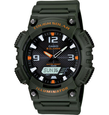 Casio - AQS810W-3AVCF - Men's  Solar Watch with Green Band