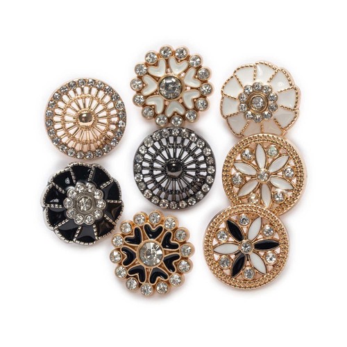 5pcs Shiny Round Metal Buttons Sewing Repair Clothing Jacket Crafts Decor 18mm - Picture 2 of 24