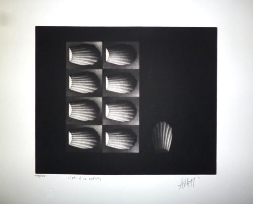 Avati Mario gravure originale 1968 signée l'art et la manière noire abstract art - Afbeelding 1 van 1