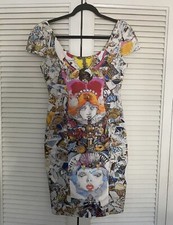 versace runway multicolor dress 