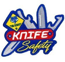 Boy Scouts of America BSA 3 inch Cub KNIFE SAFETY Activity Patches Skills Fun