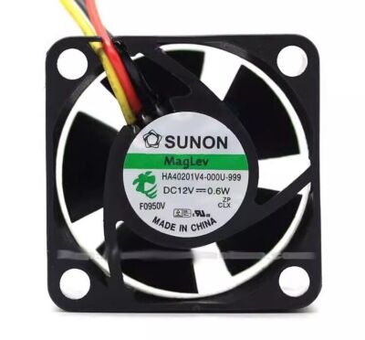 HA40201V4-000U-999 4020 DC12V 0.6W 3-Wire Cooling Fan