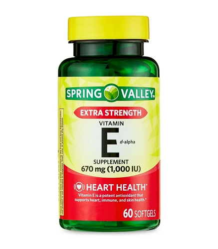 Spring Valley Vitamin E 1000 IU, 60 Softgels