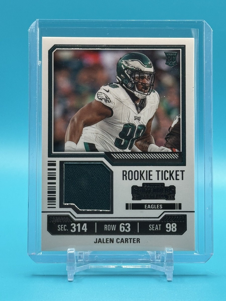2023 Panini Contenders Football Rookie Ticket Patch Jalen Carter