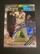 Tyler Fitzgerald signed auto autographed 2019 1st Bowman Chrome Refractor
