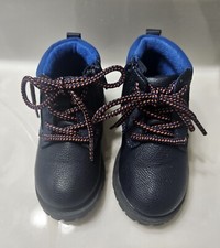 Carter's Toddler Boy's Lacy Up Faux Leather Roy Boots Navy Size 7M