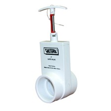 Valterra PVC Gate Valve, Unibody, with Gate Keeper, 2 in Slip x Slip White 2101X