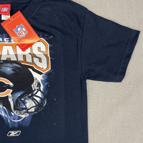 Y2K Kids Chicago Bears Shirt Youth Large Boys Helmet Logo Vintage DEADSTOCK NWT - Picture 3 of 14