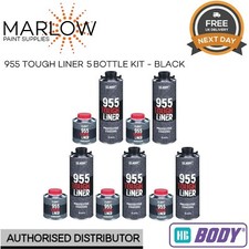 HB BODY 955 TOUGH BED LINER COATING 5 BOTTLE KIT WITH HARDENER - BLACK