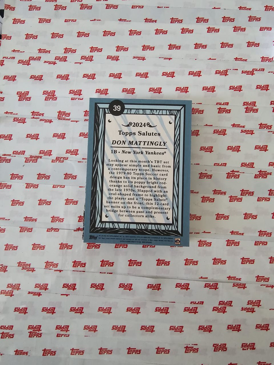 2024 DON MATTINGLY TBT Throwback Thursday 1979-80 Topps Soccer Set