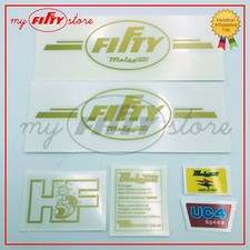 Serie adesivi stickers 6 pezzi Malaguti Fifty HF filetti ORO 1979 - 1980 AD11