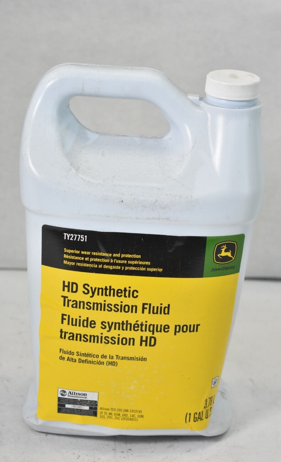 John Deere Genuine OEM HD Synthetic Transmission Fluid 3.78L 1 Gallon